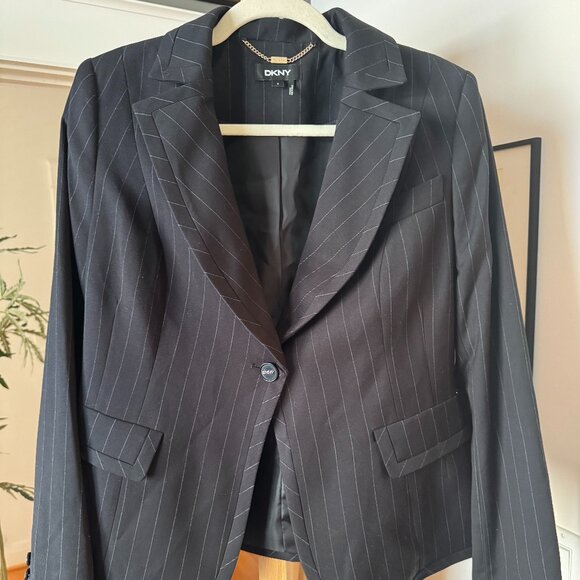DKNY Womens Striped Blazer - Picture 1 of 3